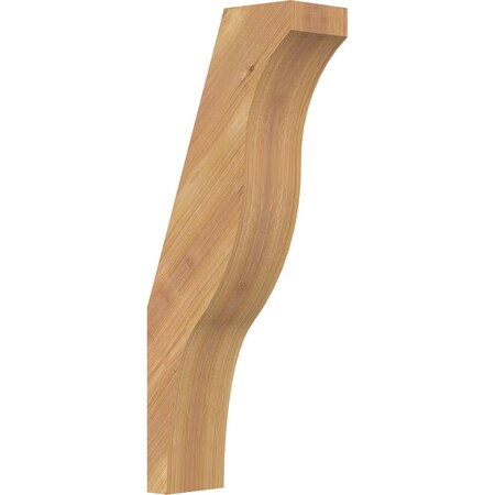 Ekena Millwork 3 1/2"W x 8"D x 20"H Funston Smooth Knee Brace, Western Red Cedar BRC04X08X20FST00SWR